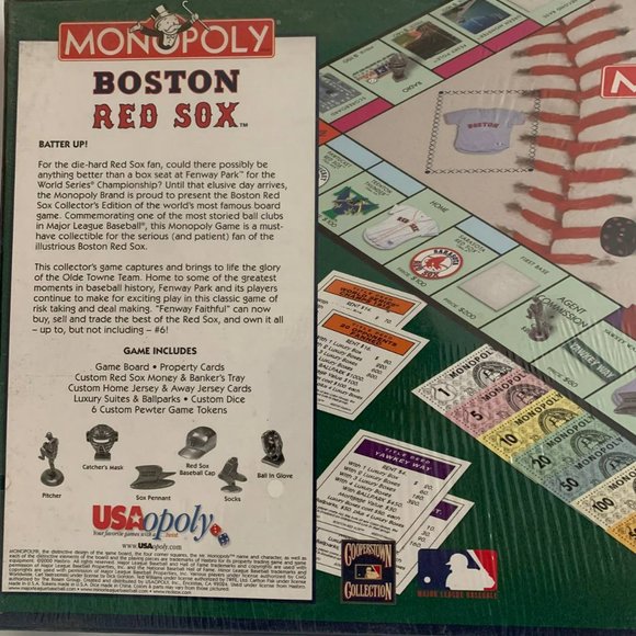 Vintage Monopoly Boston Red Sox MLB Collector's Edition 2000 Board Game Sealed - Picture 5 of 7